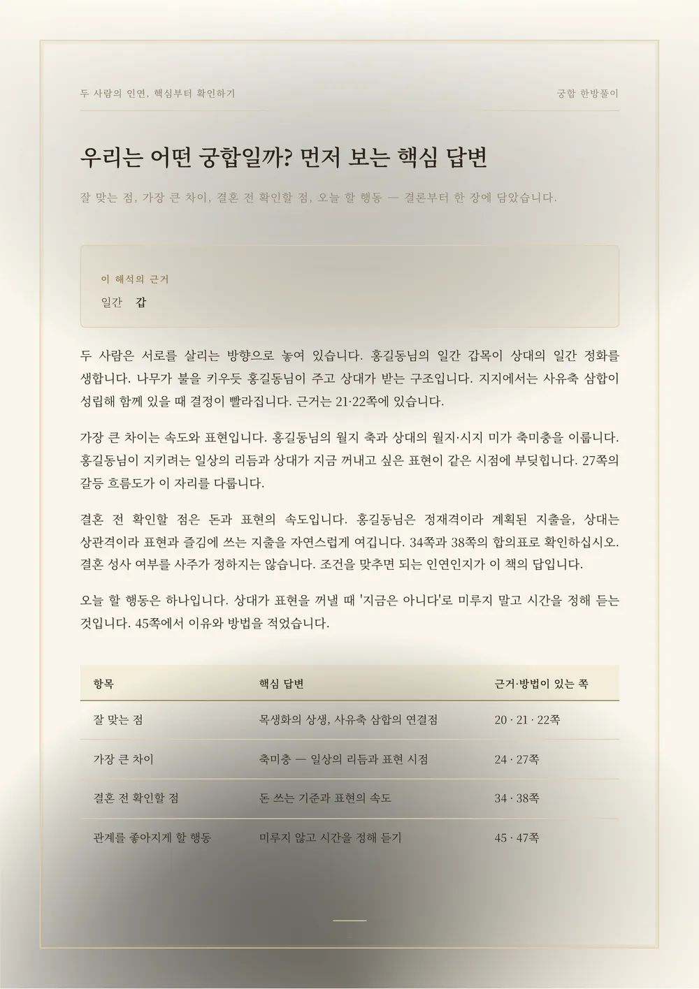궁합 한방풀이 샘플 2쪽